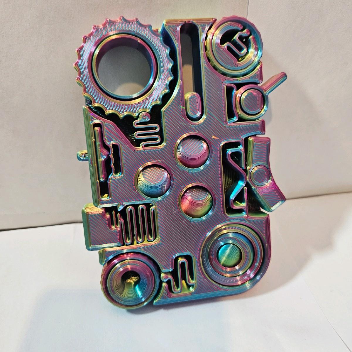 12-in-1 3D Printed Multicolour Fidget Controller, Sensory Toy for ADHD, Autism & Anxiety Relief