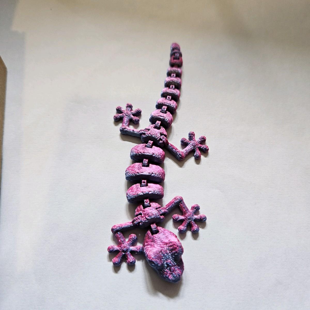 3D Printed Mini Gecko in Multi-Colour for ADHD, Autism, Anxiety and Stress Relief. 1 Per Order! fidgetstoys - Image 5