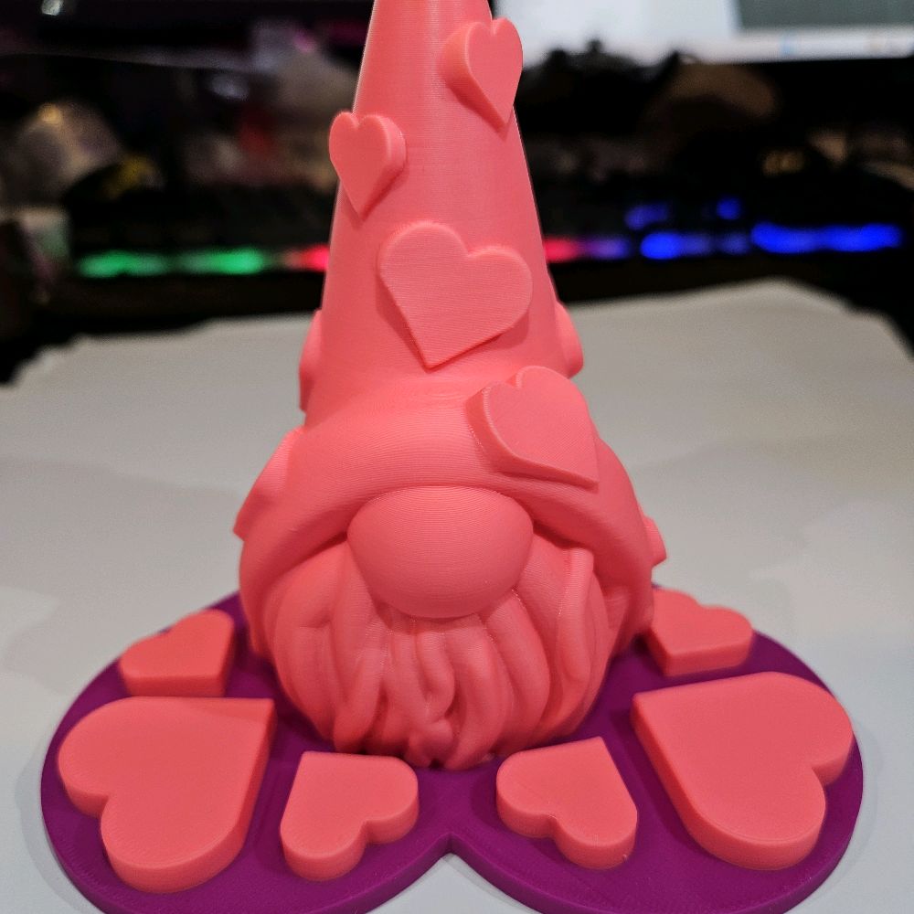 Valentine’s Gonk – 3D Printed Ornament & Adorable! Decor Smooth - Image 2