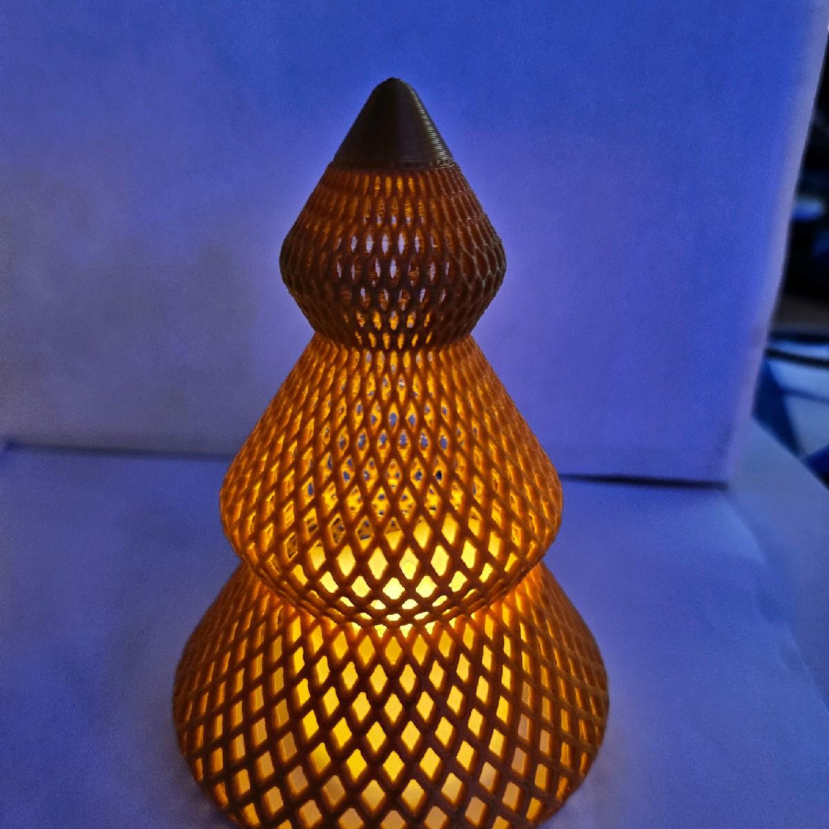 Mini Christmas Tree Ornaments with Battery operated Tea Light - Festive Party Decor / Decoration - 1 Item only Traditional - Image 4