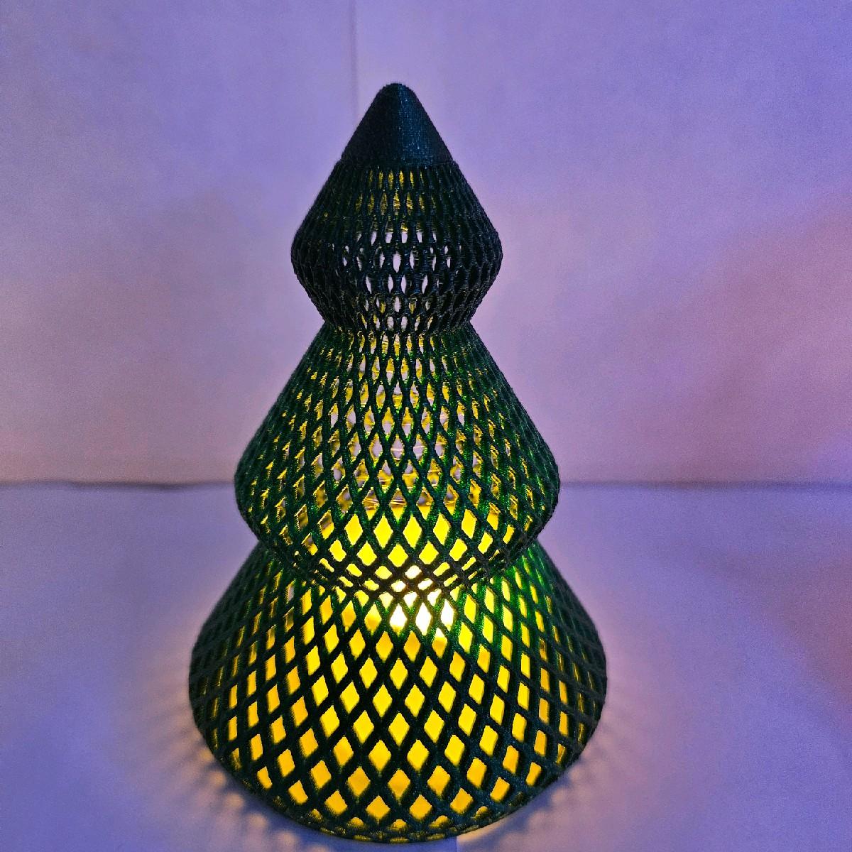 Mini Christmas Tree Ornaments with Battery operated Tea Light - Festive Party Decor / Decoration - 1 Item only Traditional - Image 5