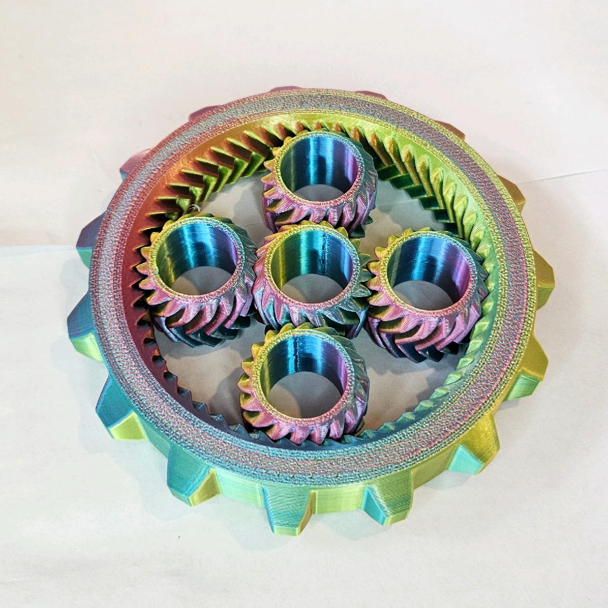 3D Printed Fidget Spinner, All Plastic, Fun for All Ages, ADHD & Autism Relief fidgetstoys