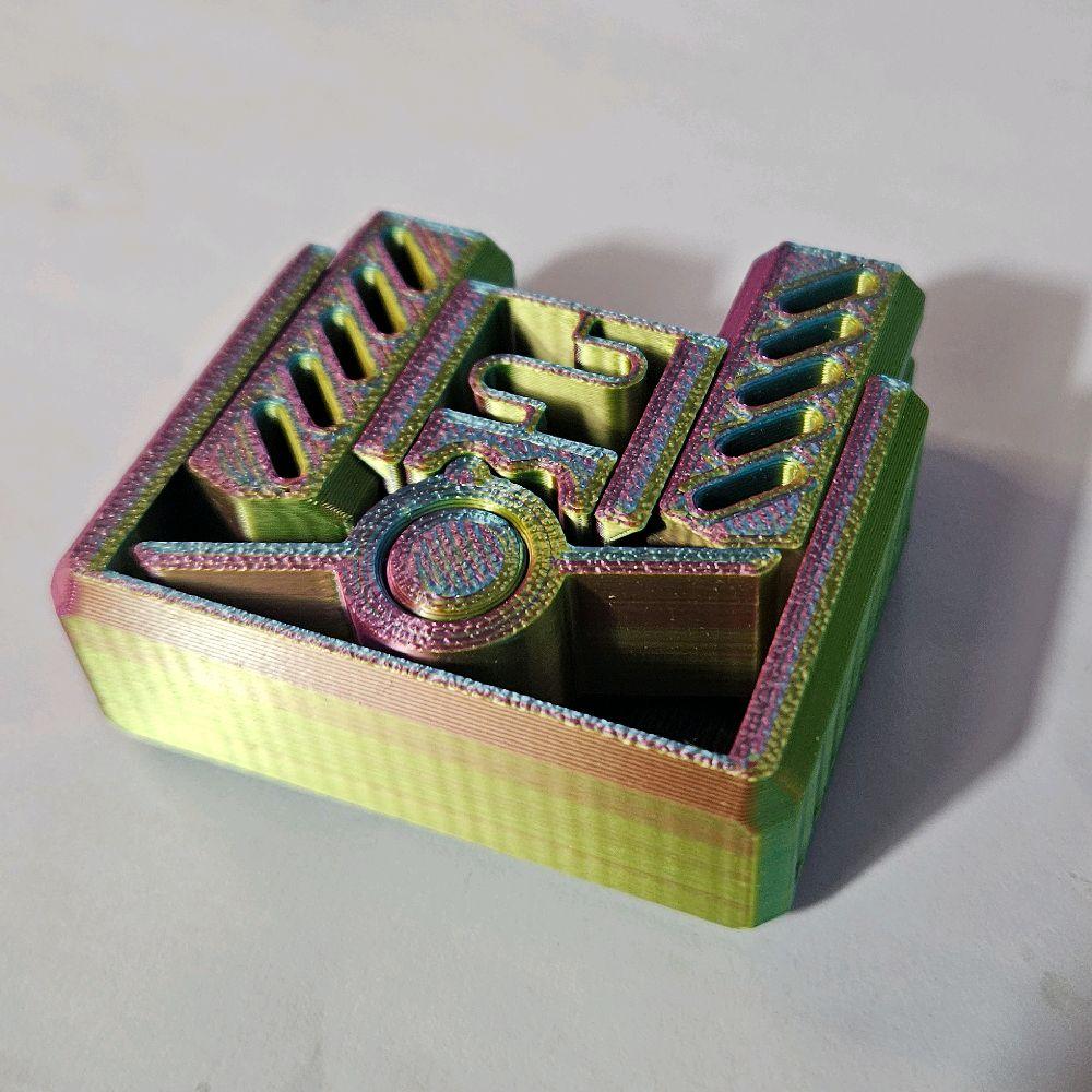 Switch Block Multicolour Fidget Toy with Unique Design and Coloured Stripes - Image 5