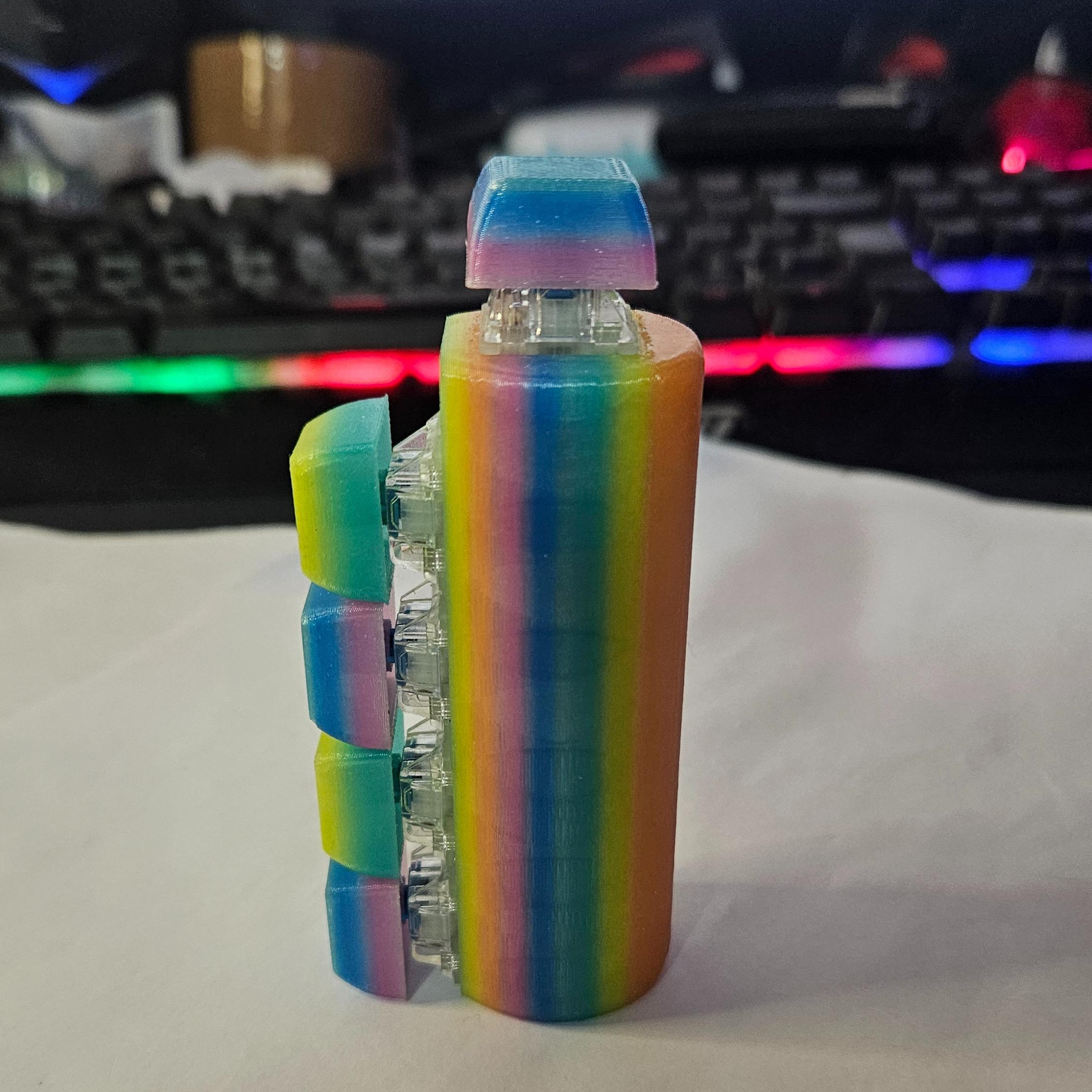 GS3Ds Glow in the Dark Palm Popper – Customisable 5-Key Mechanical Fidget Toy with Mechanical Keyboard Switches for Click-Hungry Hands & ADHD Minds - Image 2