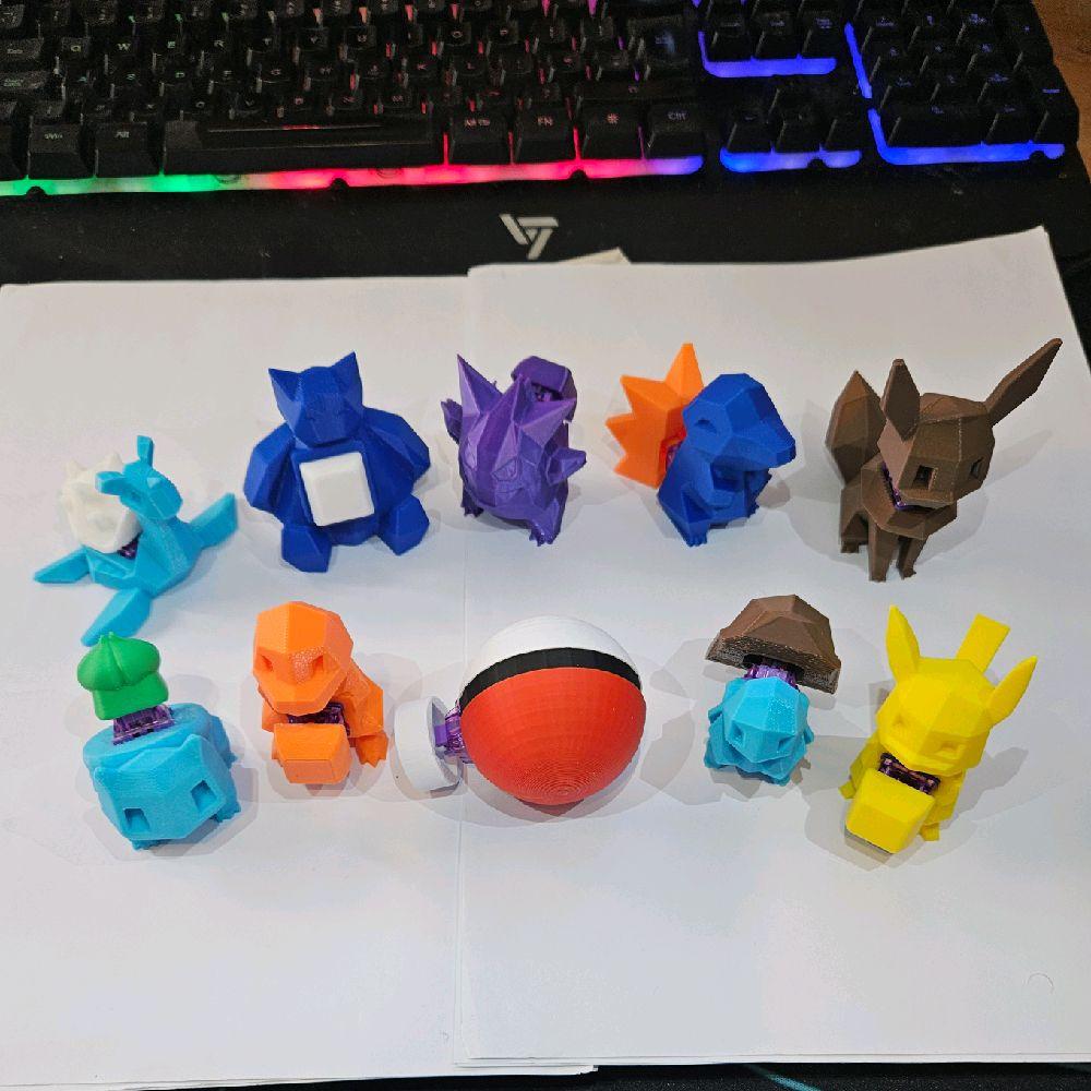 Pokemon Low Poly Mechanical Keyboard Switch Fidget Toy. Stress Relief, ASMR, ADHD, AUTISM, ASD, TCG, Button Clicker - Image 2