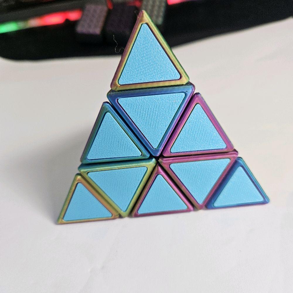 PrismBix 4-Sided Colour Matching Puzzle Prism - Pink, Yellow, Green & Blue - 3D Printed Fidget Brain Teaser - Image 3