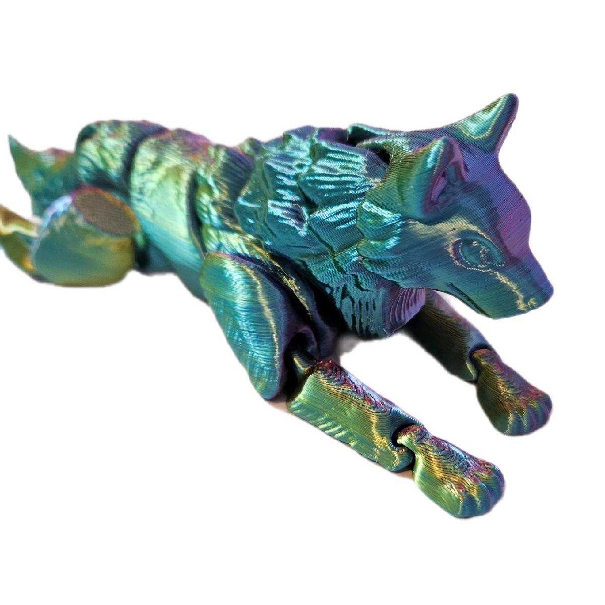Multicolour Fidget Wolf - Flexible Stress Relief Toy for Children and Adults fidgetstoys